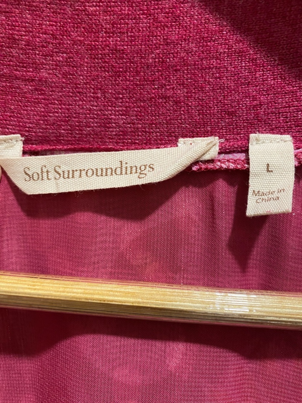 Soft Surroundings Magenta Knit Open-Front Cardigan - Picture 2 of 4